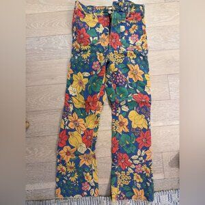 MOTHER Floral Pants - Red, Yellow, Green, Blue